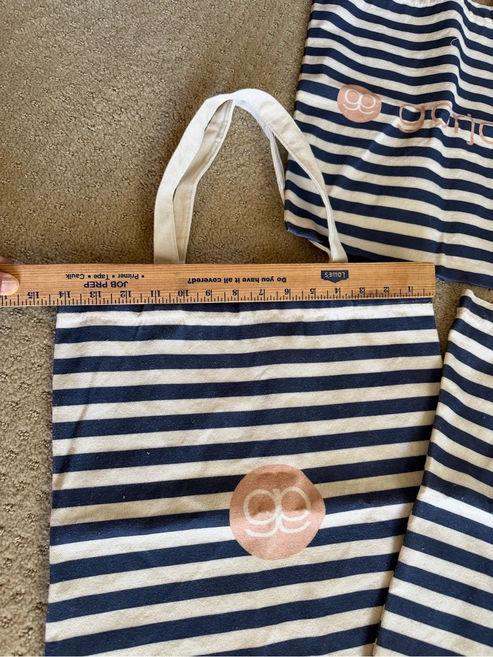 3 Gorjana Striped Tote Bag in Navy and Cream